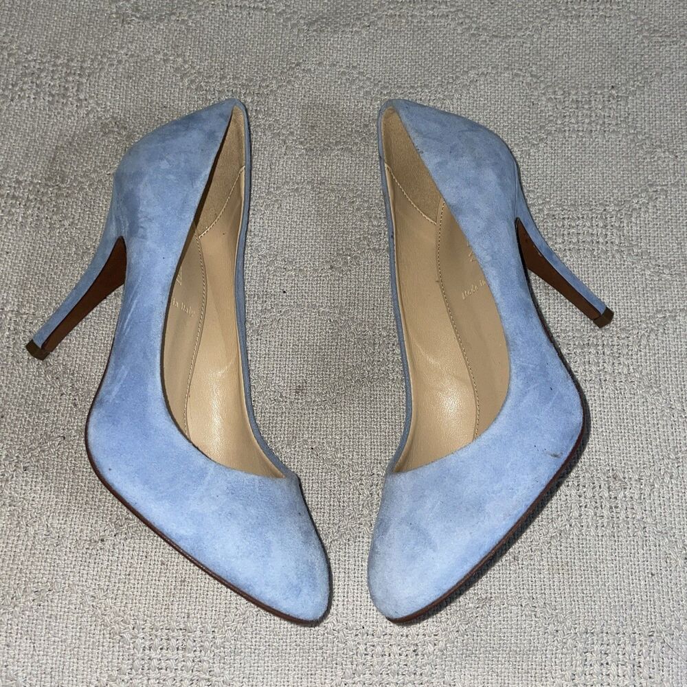 J. Crew Italy Women’s Dress Pumps Size 6.5 M Blue Leather Business Formal City
